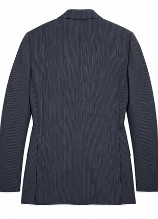 Ralph Lauren Purple Label Mens Dark Blue Pinstripe Peak Lapel Slim Fit 2-Button Wool Suit - 38L