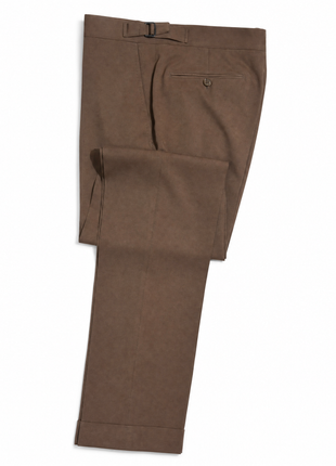 Ralph Lauren Purple Label Mens Solid Brown Notch Lapel Slim Fit 2-Button Wool Suit - 38L