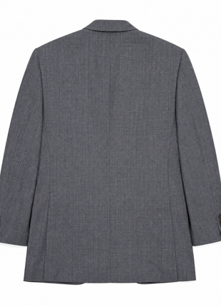 Ralph Lauren Purple Label Gray Heathered Notch Lapel Classic Fit 3-Button Tropical Wool Suit - 40L