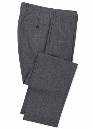 Ralph Lauren Purple Label Gray Heathered Notch Lapel Classic Fit 3-Button Tropical Wool Suit - 40L