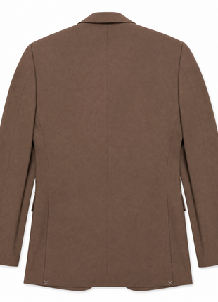 Ralph Lauren Purple Label Mens Solid Brown Notch Lapel Slim Fit 2-Button Wool Suit - 38L