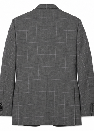 Ralph Lauren Purple Label Gray Glen Plaid Notch Lapel Slim Fit 3-Button Wool Cashmere Suit - 38L