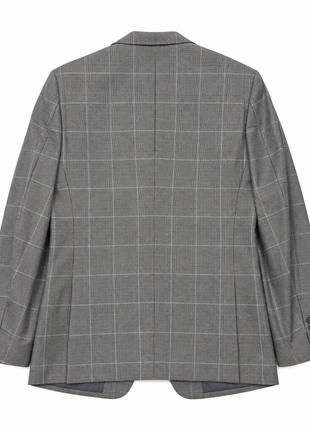 Ralph Lauren Purple Label Mens Gray Glen Plaid Notch Lapel Slim Fit 4-Button Wool Suit - 38L