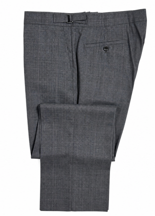 Ralph Lauren Purple Label Gray Glen Plaid Notch Lapel Slim Fit 2-Button Wool Suit - 46L