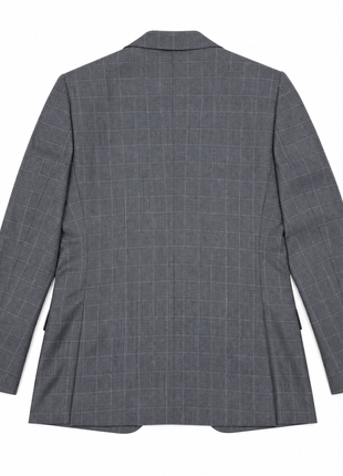 Ralph Lauren Purple Label Gray Glen Plaid Notch Lapel Slim Fit 2-Button Wool Silk Suit - 38R