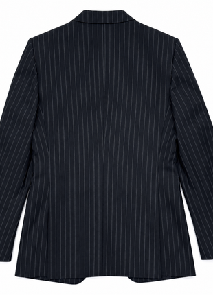 Ralph Lauren Purple Label Mens Black Pinstripe Notch Lapel Slim Fit 3-Piece Wool Suit - 38R