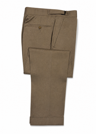 Ralph Lauren Purple Label Solid Brown Notch Lapel Slim Fit 3-Piece Silk Suit - 38R