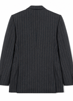 Gianluca Isaia Mens Charcoal & Brown Stripe Notch Lapel Slim Fit 2-Button Wool Suit - 40R