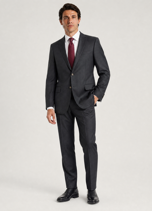 Brioni Mens Brown-Black Tonal Stripe Notch Lapel Classic Fit 2-Button Wool Suit- 42R