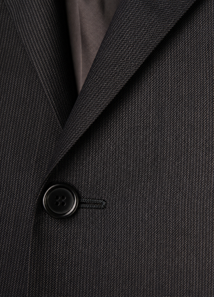 Brioni Mens Brown-Black Tonal Stripe Notch Lapel Classic Fit 2-Button Wool Suit- 42R