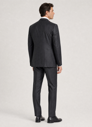 Brioni Mens Brown-Black Tonal Stripe Notch Lapel Classic Fit 2-Button Wool Suit- 42R