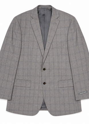 Michael Kors Gray Glen Plaid Notch Lapel Classic Fit 2-Button Wool Suit - 43R