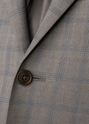 Michael Kors Gray Glen Plaid Notch Lapel Classic Fit 2-Button Wool Suit - 43R