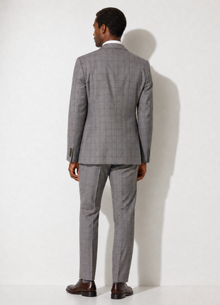 Michael Kors Gray Glen Plaid Notch Lapel Classic Fit 2-Button Wool Suit - 43R