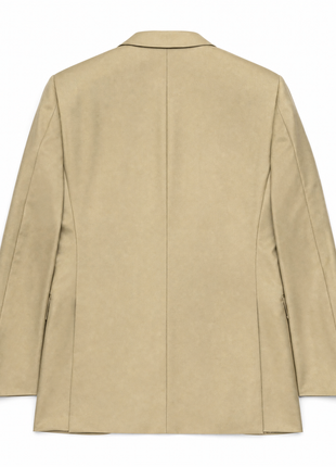 Ralph Lauren Purple Label Solid Tan Peak Lapel Slim Fit 3-Piece Silk Suit - 40R