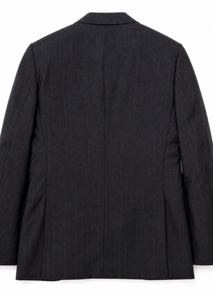 Isaia Mens Drop 8 Charcoal Pinstripe Wool Slim Fit 2-Button Suit - 38R