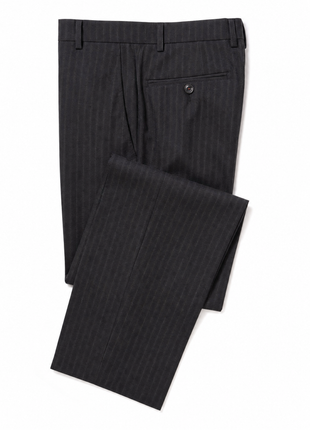 Isaia Mens Drop 8 Charcoal Pinstripe Wool Slim Fit 2-Button Suit - 38R