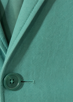 Ralph Lauren Purple Label Aquamarine Green Safari Notch Lapel Slim Fit 2-Button Silk Linen Suit - 38L
