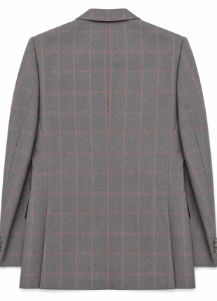 Corneliani Mens Gray Glen Plaid Notch Lapels Classic Fit 2-Button Wool Suit - 40R