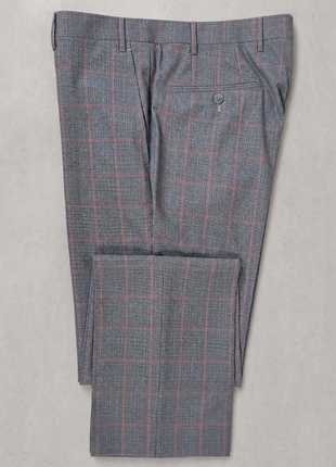 Corneliani Mens Gray Glen Plaid Notch Lapels Classic Fit 2-Button Wool Suit - 40R