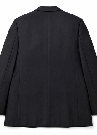 Luigi Bianchi Mantova Solid Black Satin Notch Lapel Classic Fit 2-Button Tuxedo - 48R