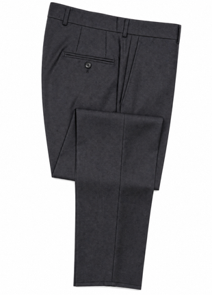 Luciano Bardelli Dark Charcoal Shadow Stripe Notch Lapel Classic Fit 2-Button Australian Wool Suit - 40R