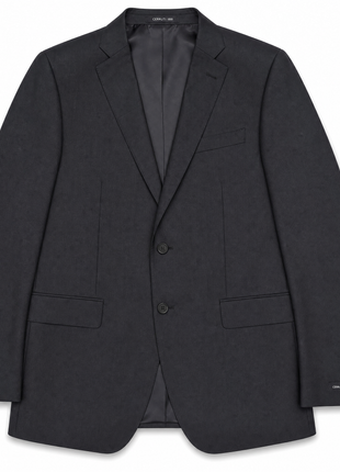 Cerruti 1881 Charcoal Black Twill Weave 100% Wool Classic Fit 2- Button Suit 48R