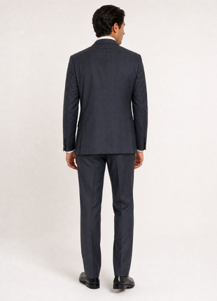 Cerruti 1881 Dark Gray Twill Weave 100% Wool Classic Fit 2-Button Suit 48R