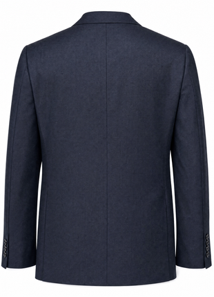 Bresciani Charcoal Textured Notch Lapel Classic Fit 2-Button Wool Suit - 42L