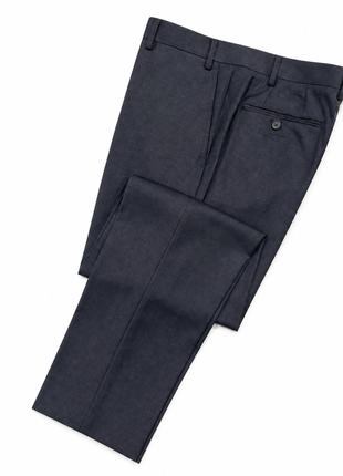 Bresciani Charcoal Textured Notch Lapel Classic Fit 2-Button Wool Suit - 42L