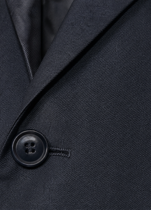 Bresciani Charcoal Textured Notch Lapel Classic Fit 2-Button Wool Suit - 42L