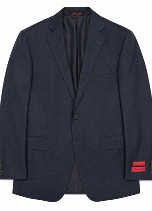 Bresciani Charcoal Textured Notch Lapel Classic Fit 2-Button Wool Suit - 42L
