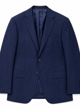 Bresciani Solid Navy Notch Lapel Slim Fit 2-Button Wool Suit - 40L
