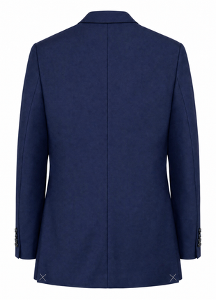 Bresciani Solid Navy Notch Lapel Slim Fit 2-Button Wool Suit - 40L