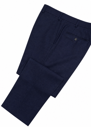 Bresciani Solid Navy Notch Lapel Slim Fit 2-Button Wool Suit - 40L