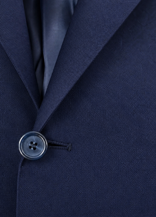 Bresciani Solid Navy Notch Lapel Slim Fit 2-Button Wool Suit - 40L