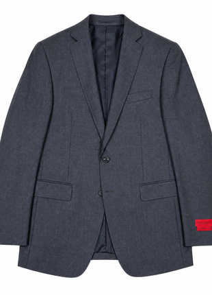 Napoli Charcoal Textured Notch Lapel Classic Fit 2-Button Wool Cashmere Suit - 40R
