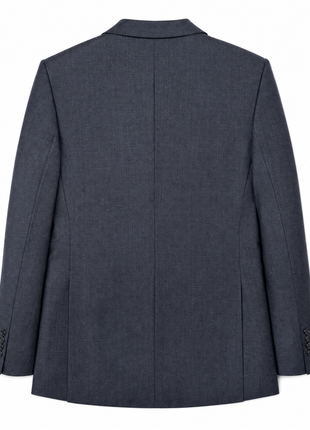 Napoli Charcoal Textured Notch Lapel Classic Fit 2-Button Wool Cashmere Suit - 40R