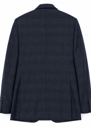 Roberto Cavalli Class Navy Blue Windowpane Wool Blend Classic Fit 2-Button Suit 42R