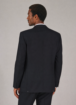 Canali Charcoal Black Flannel Wool Cashmere Blend Classic Fit 3-Buttons Sport Coat 52R