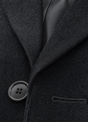 Canali Charcoal Black Flannel Wool Cashmere Blend Classic Fit 3-Buttons Sport Coat 52R