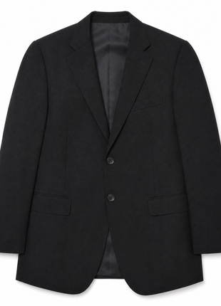 Canali Charcoal Black Flannel Wool Cashmere Blend Classic Fit 3-Buttons Sport Coat 52R