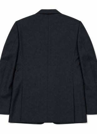 Napoli Solid Black Notch Lapel Classic Fit 2-Button Wool Cashmere Suit - 42R