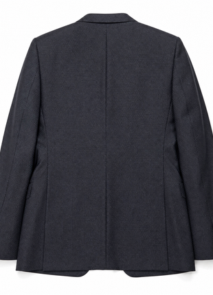 Z Zegna Charcoal Micro-Geometric Notch Lapel Slim Fit 2-Button Wool Suit - 40S