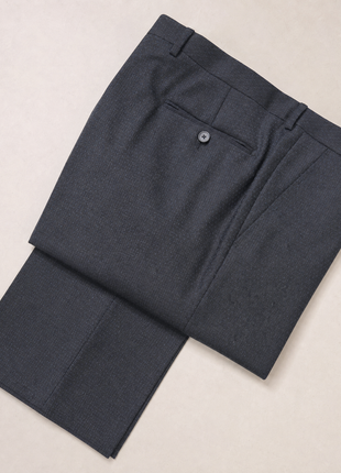 Z Zegna Charcoal Micro-Geometric Notch Lapel Slim Fit 2-Button Wool Suit - 40S