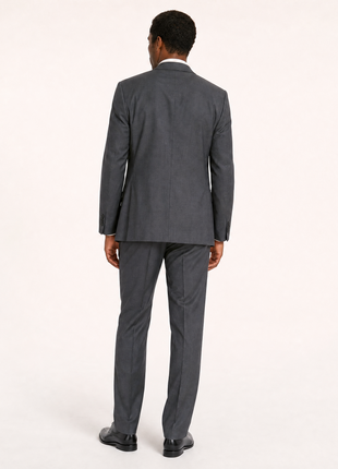Cerruti 1881 Solid Gray Notch Lapel Classic Fit 2-Button Wool Suit - 48R