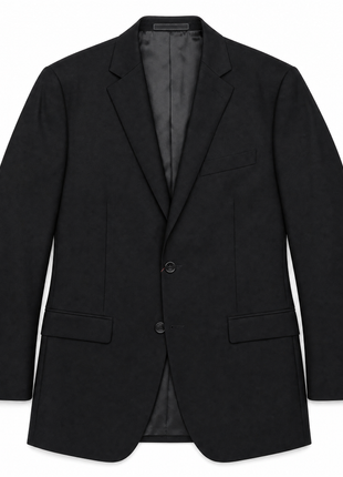 Sartoria Mazara Solid Black Classic Fit Notch Lapel Wrinkle Resistant 2-Button Wool Suit - The Suit Depot