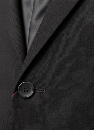 Sartoria Mazara Solid Black Classic Fit Notch Lapel Wrinkle Resistant 2-Button Wool Suit - The Suit Depot