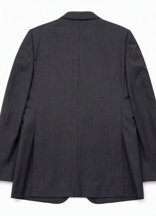Isaia Mens Charcoal Shadow Stripe Notch Lapel Classic Fit 2-button Wool Suit - 40S
