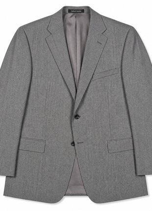 Oxxford Clothes Gray Birdseye Notch Lapel Classic Fit 2-Button Wool Suit - 48R